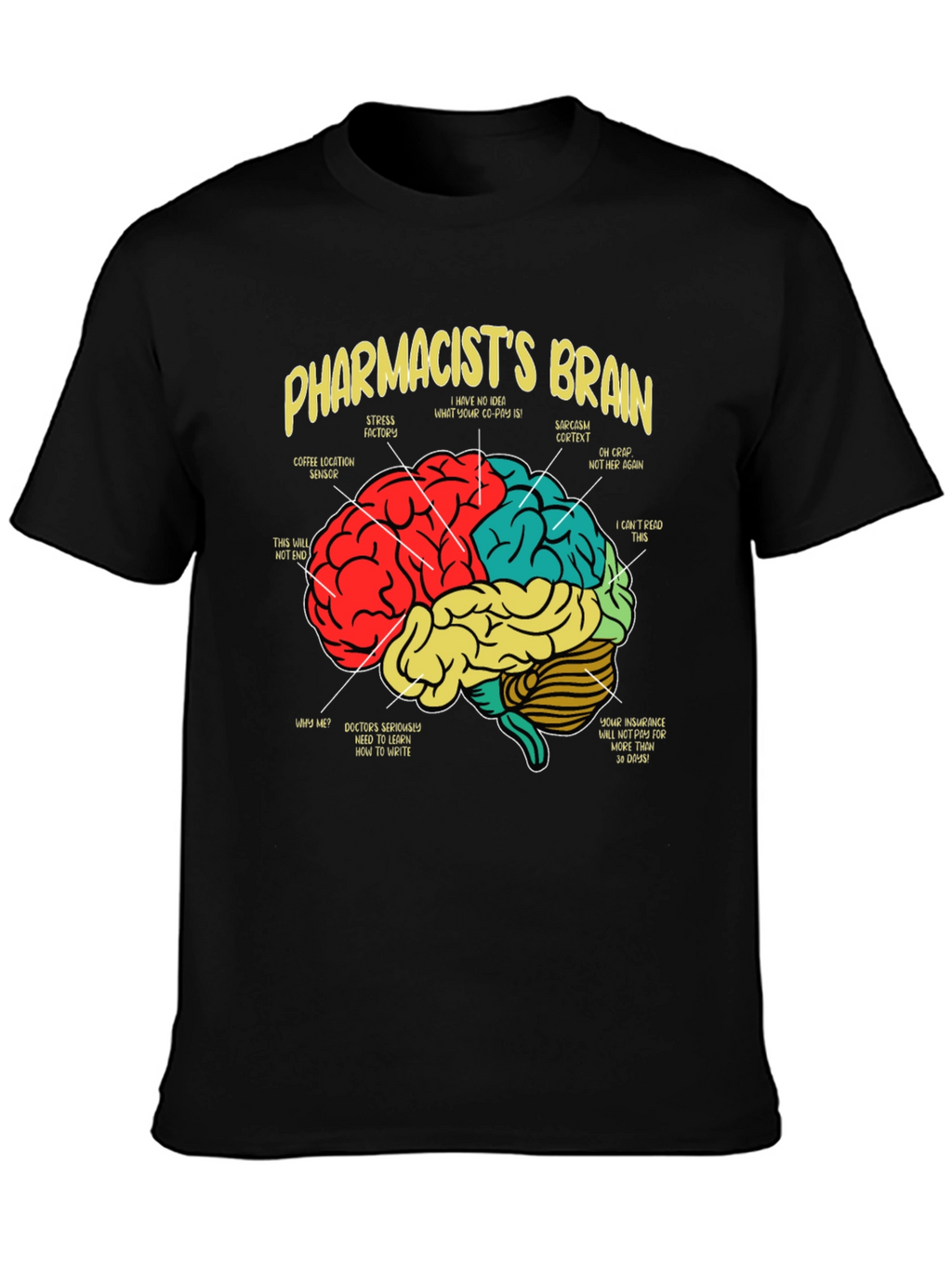 Pharmacists Brain T-Shirt - Funny Medical Tee