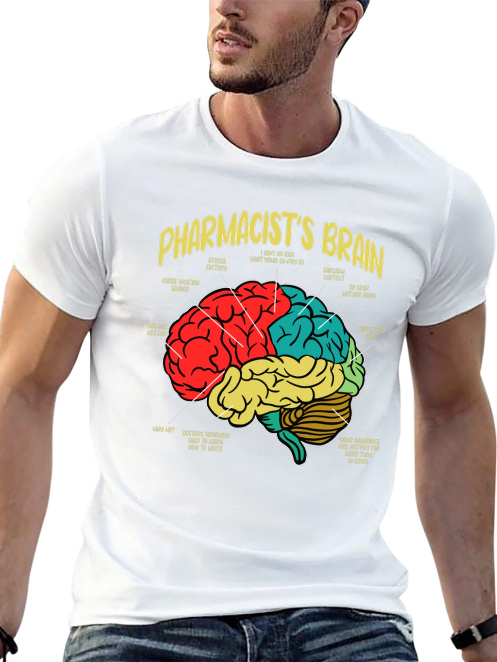 Pharmacists Brain T-Shirt - Funny Medical Tee