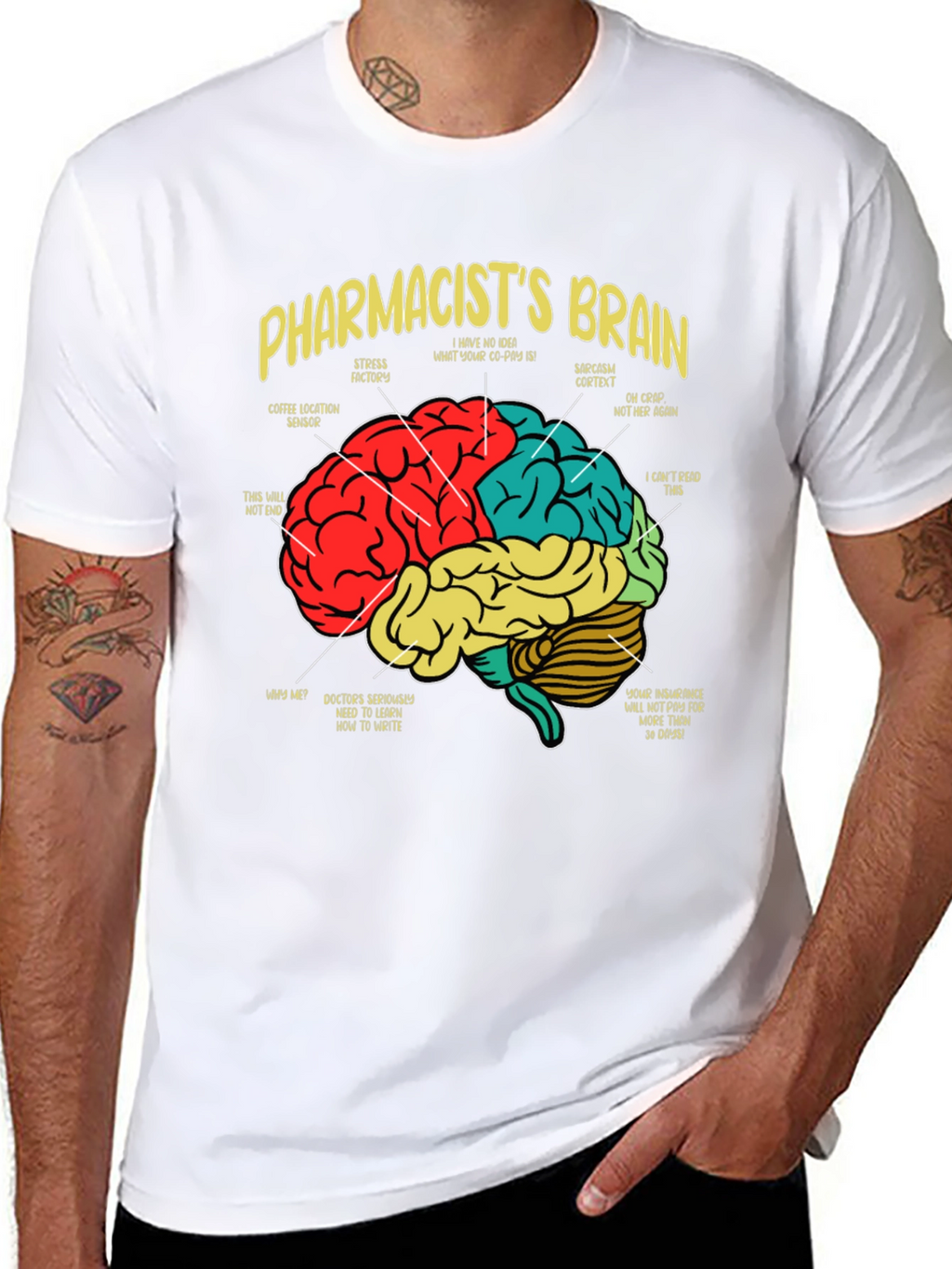 Pharmacists Brain T-Shirt - Funny Medical Tee