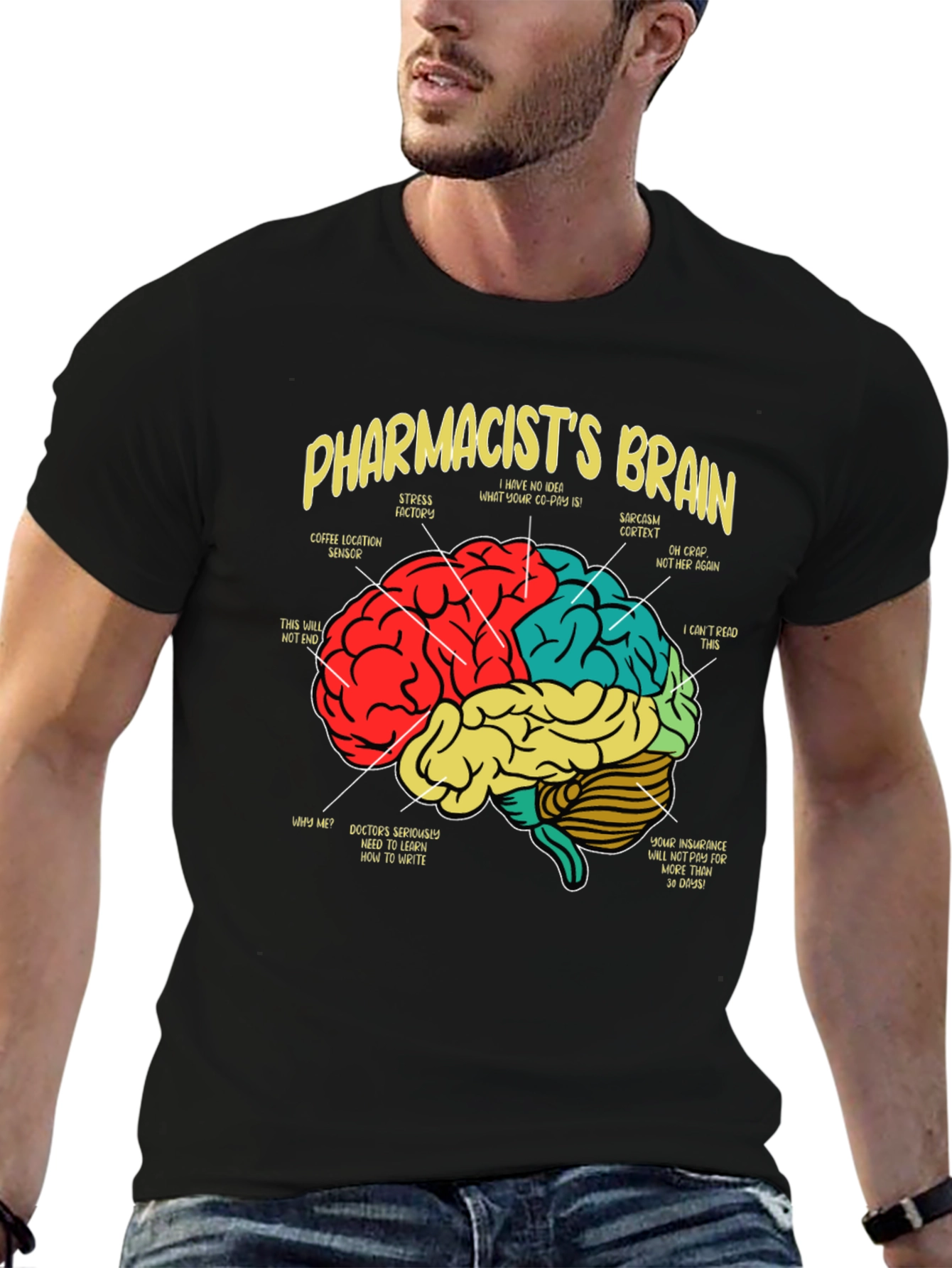 Pharmacists Brain T-Shirt - Funny Medical Tee