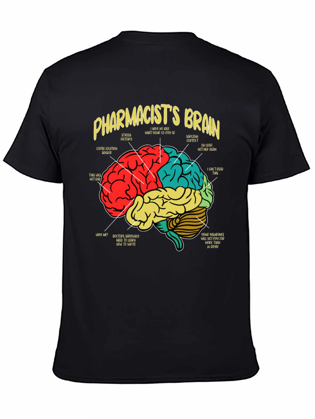 Pharmacists Brain T-Shirt - Funny Medical Tee