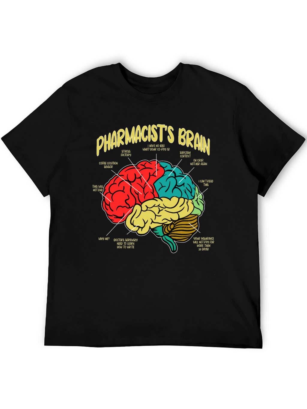 Pharmacists Brain T-Shirt - Funny Medical Tee