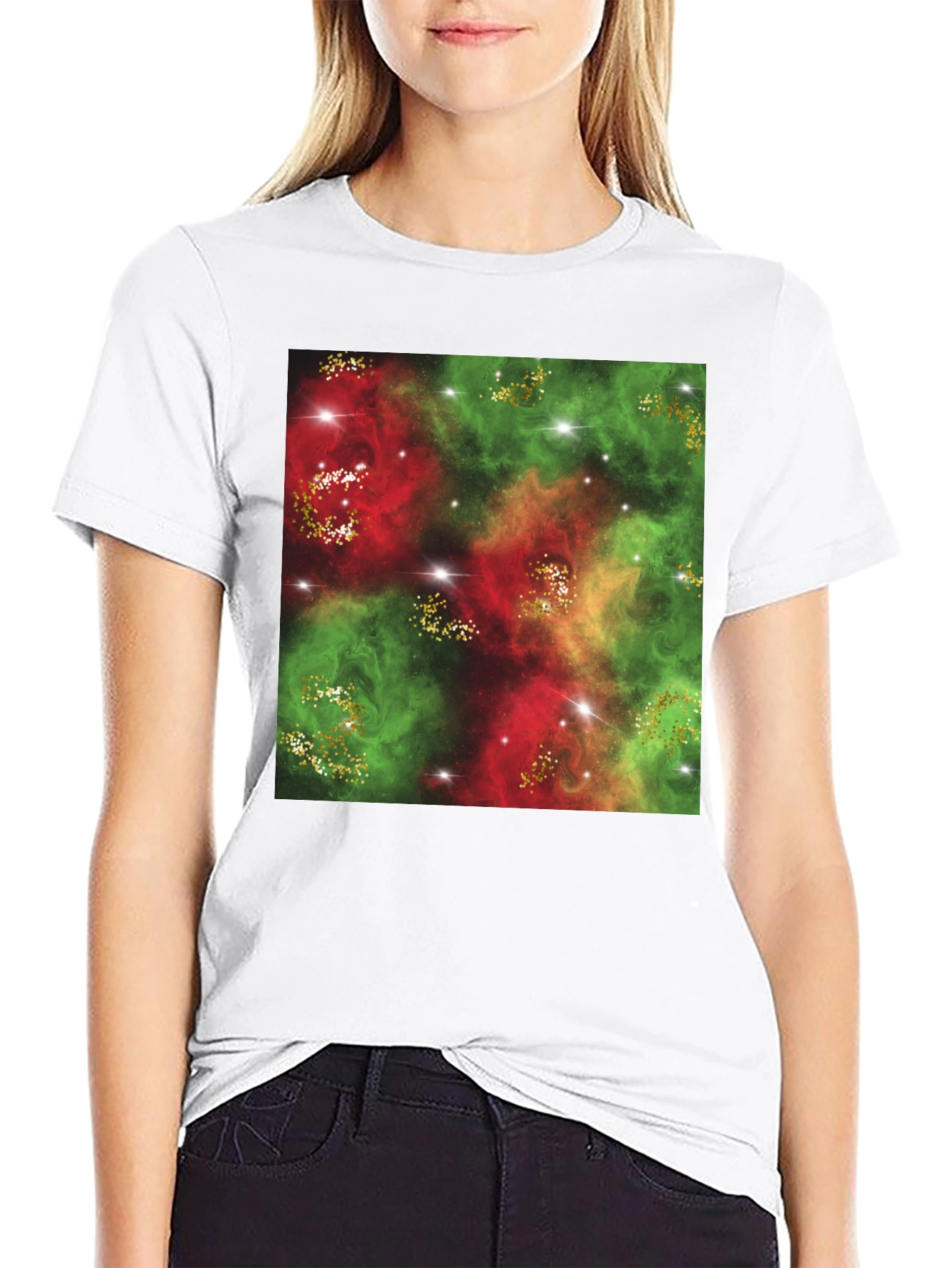 Nebula Glitter T-Shirt - Galaxy Sparkle Tee