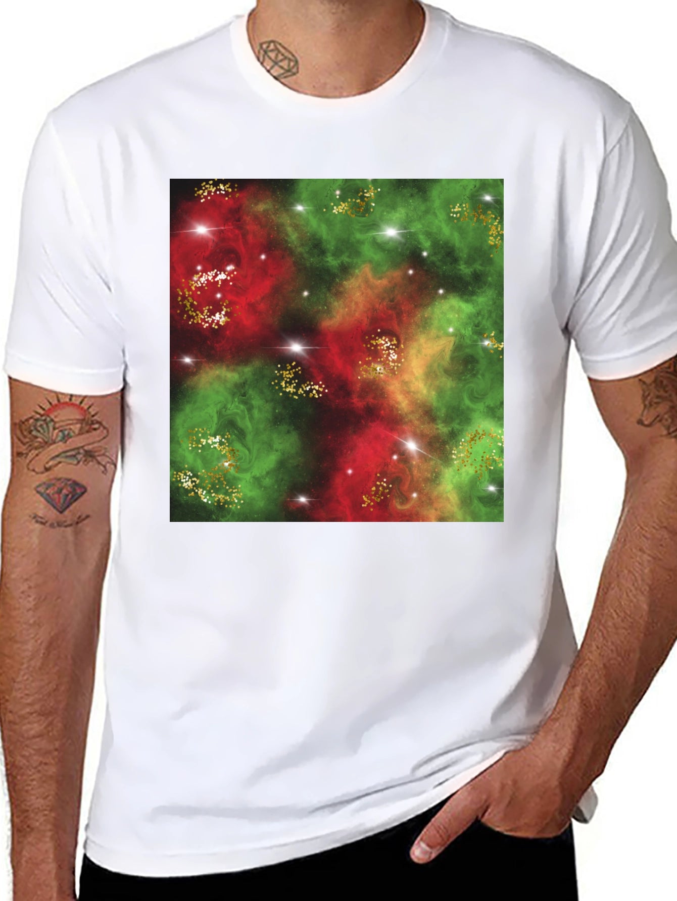 Nebula Glitter T-Shirt - Galaxy Sparkle Tee