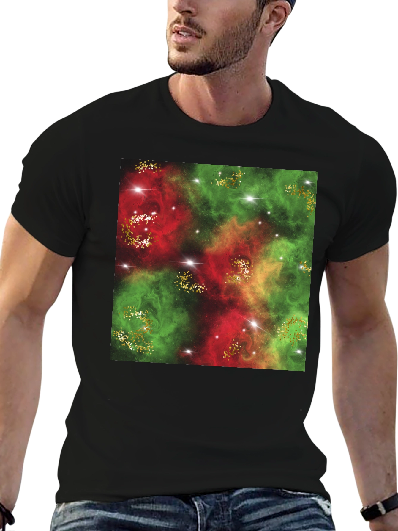 Nebula Glitter T-Shirt - Galaxy Sparkle Tee