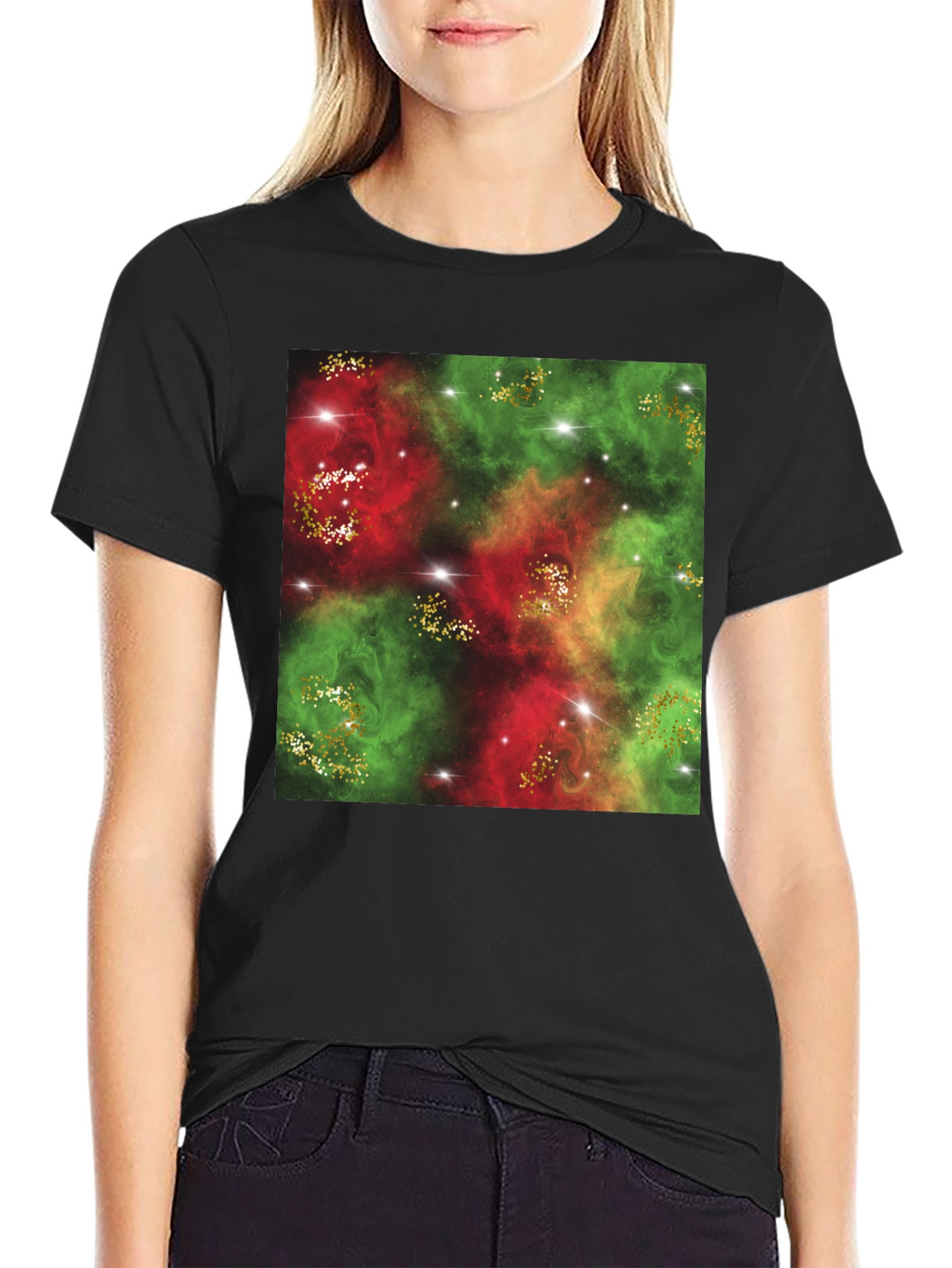 Nebula Glitter T-Shirt - Galaxy Sparkle Tee