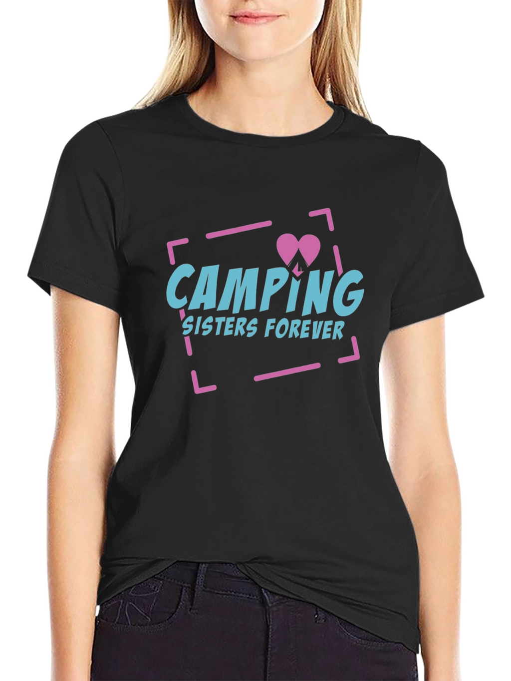 Camping Sisters Forever Graphic T-Shirt