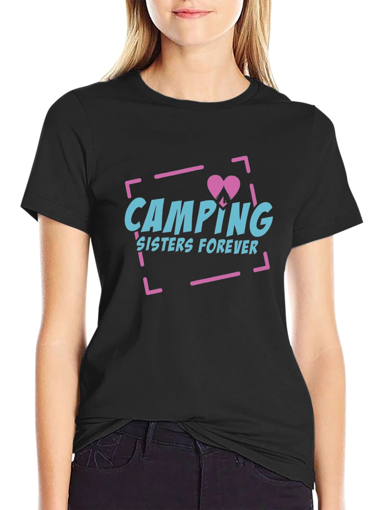 Camping Sisters Forever Graphic T-Shirt