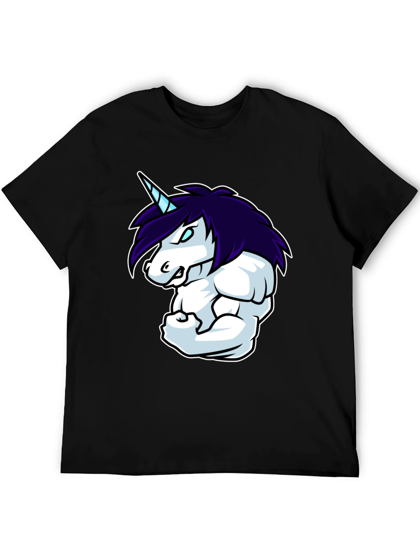 Unicorn Muscle T-Shirt - Black Cotton Blend