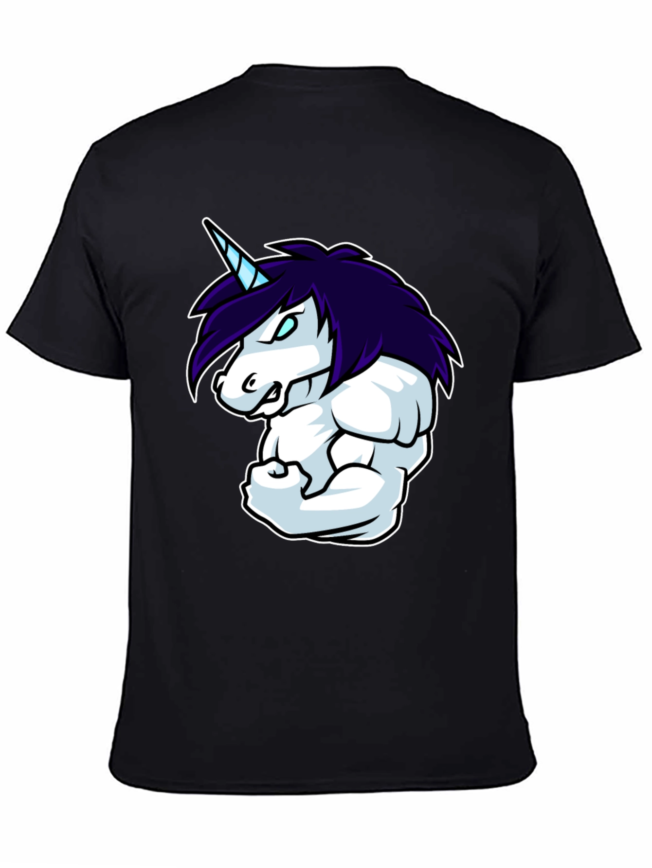 Unicorn Muscle T-Shirt - Black Cotton Blend