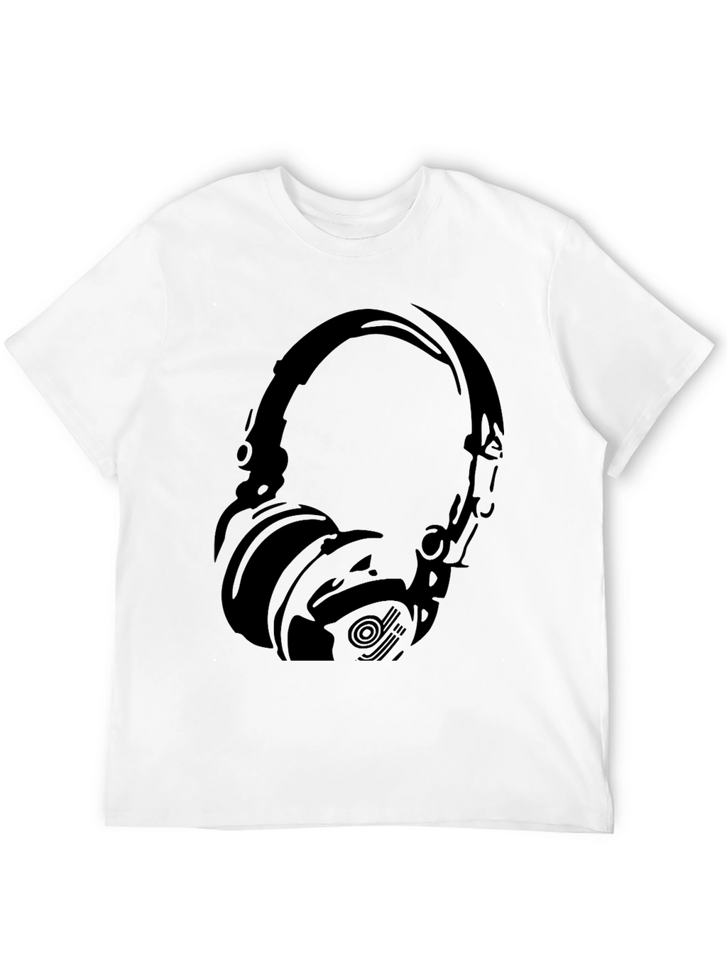 Black Headphone Graphic T-Shirt