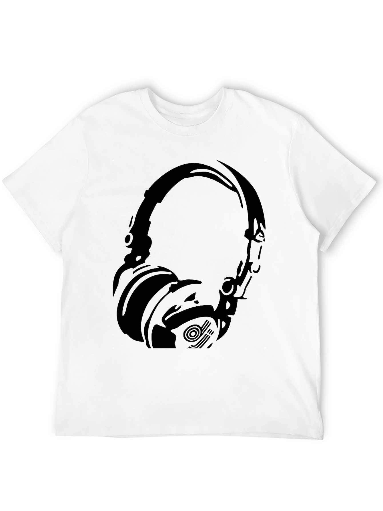 Black Headphone Graphic T-Shirt