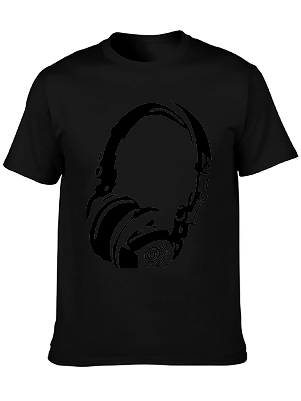 Black Headphone Graphic T-Shirt