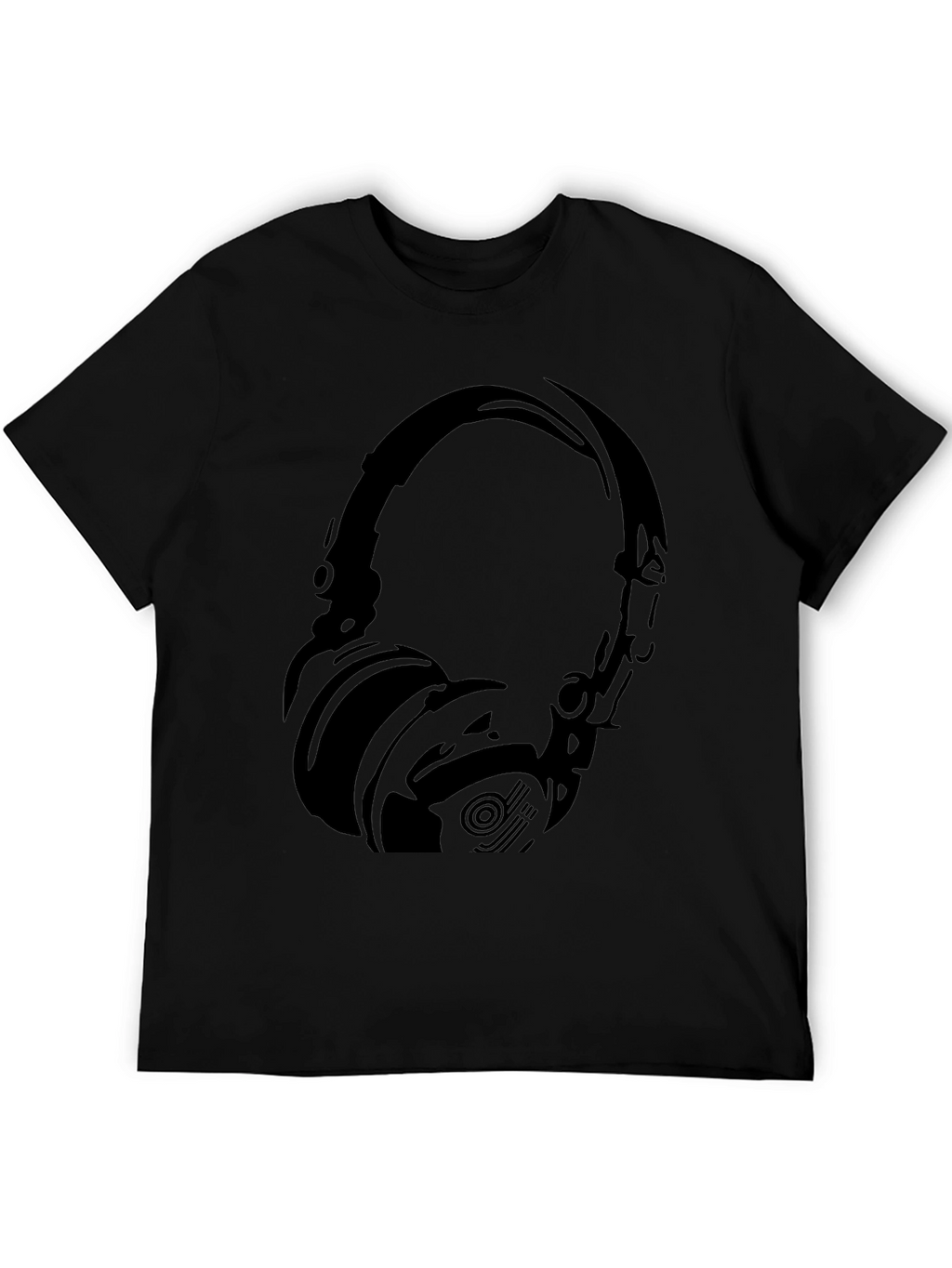 Black Headphone Graphic T-Shirt