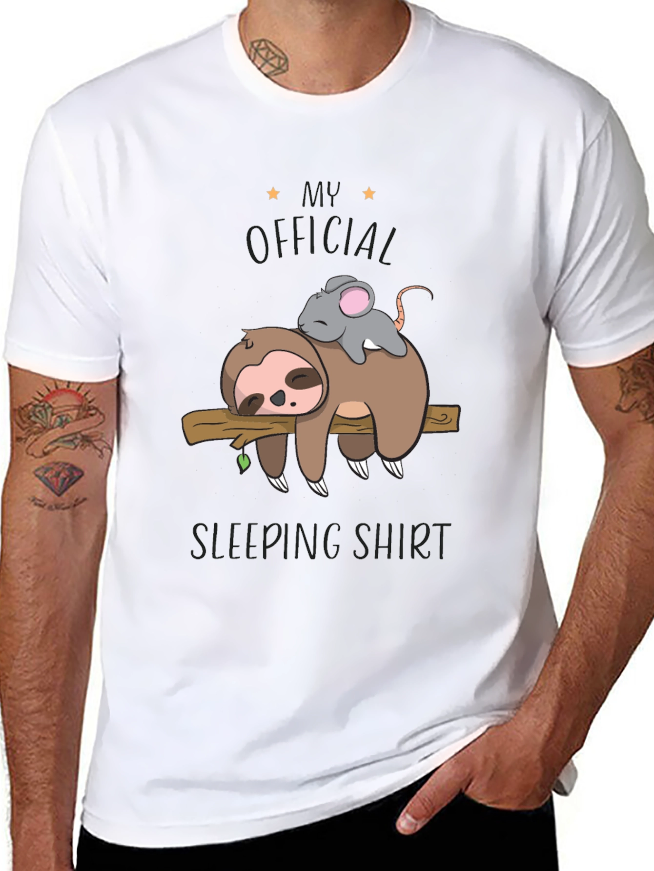 Sloth and Mouse Sleeping Shirt - Official Sleepwear