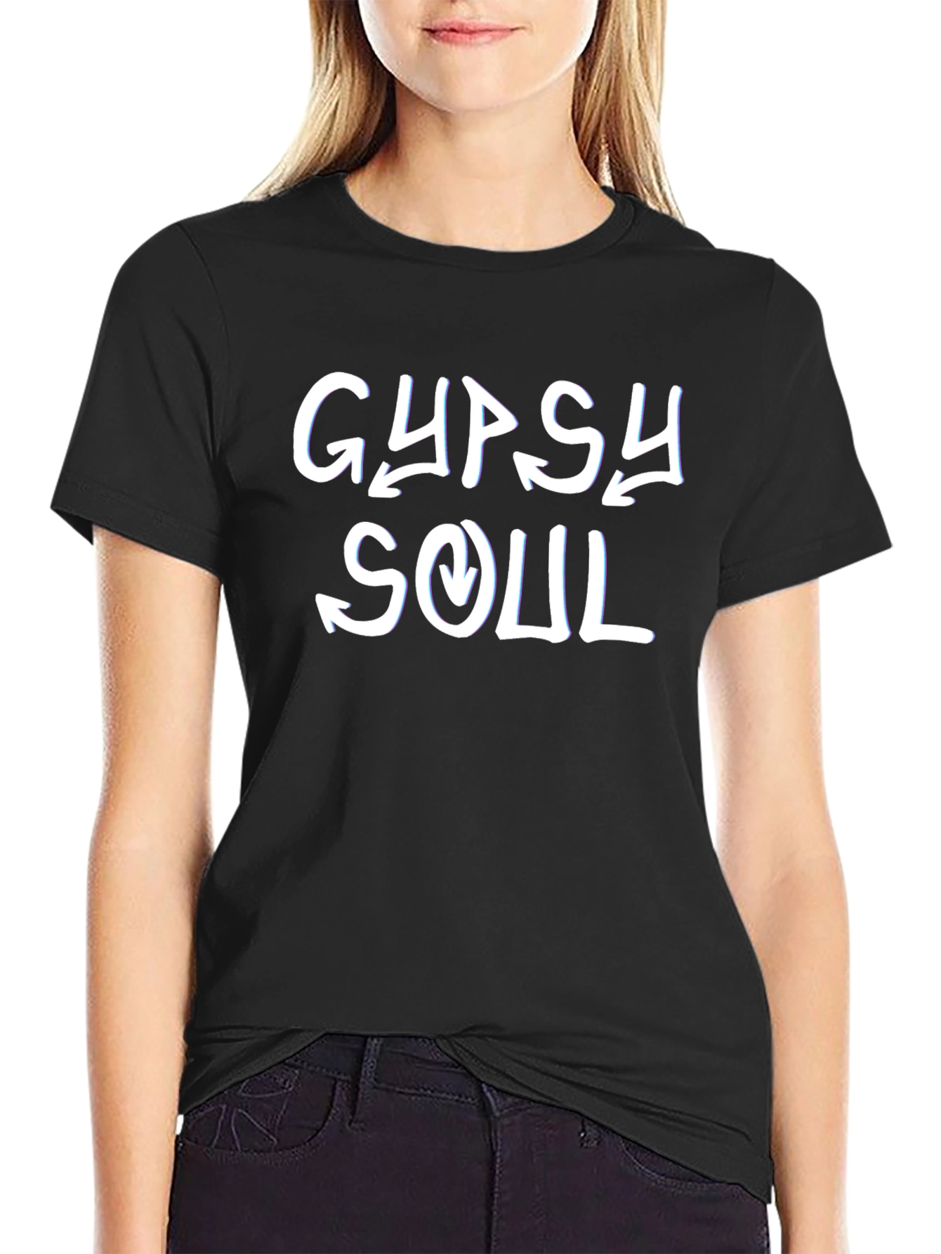 Gypsy Soul Graphic Tee - Soft Black Cotton T-Shirt