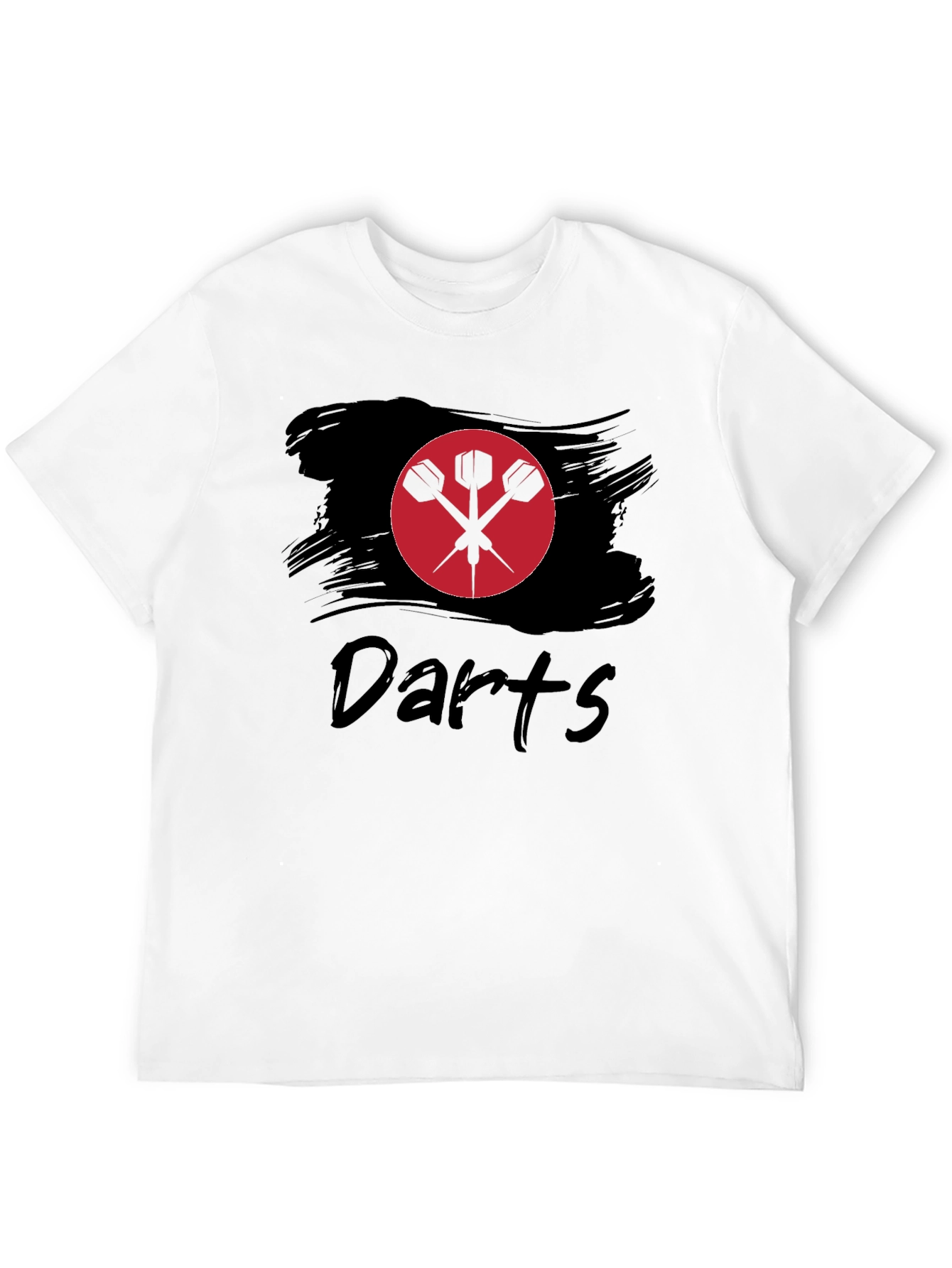 Darts Graphic Tee - Black Cotton Shirt