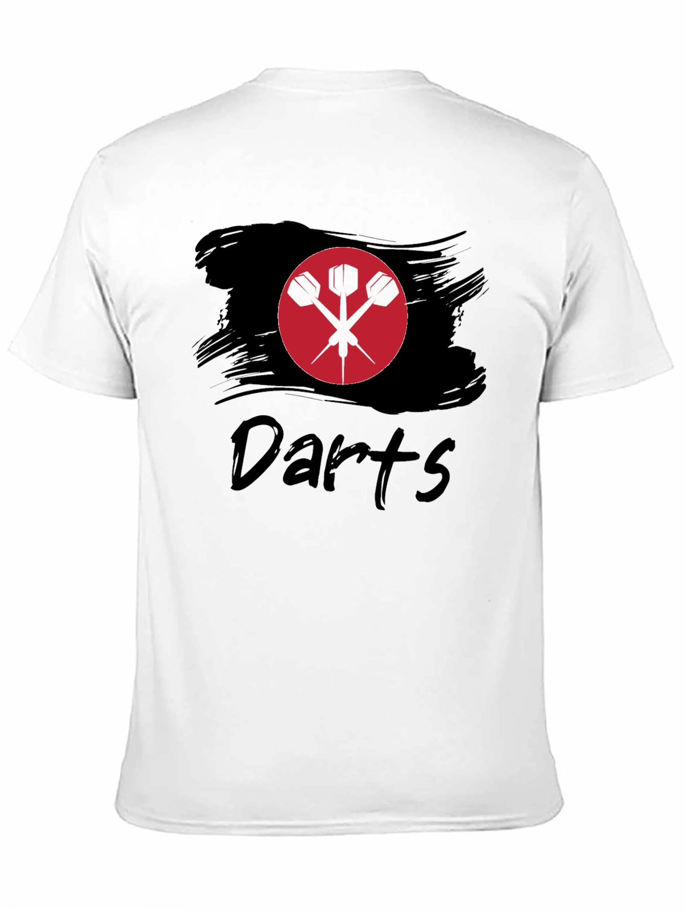 Darts Graphic Tee - Black Cotton Shirt