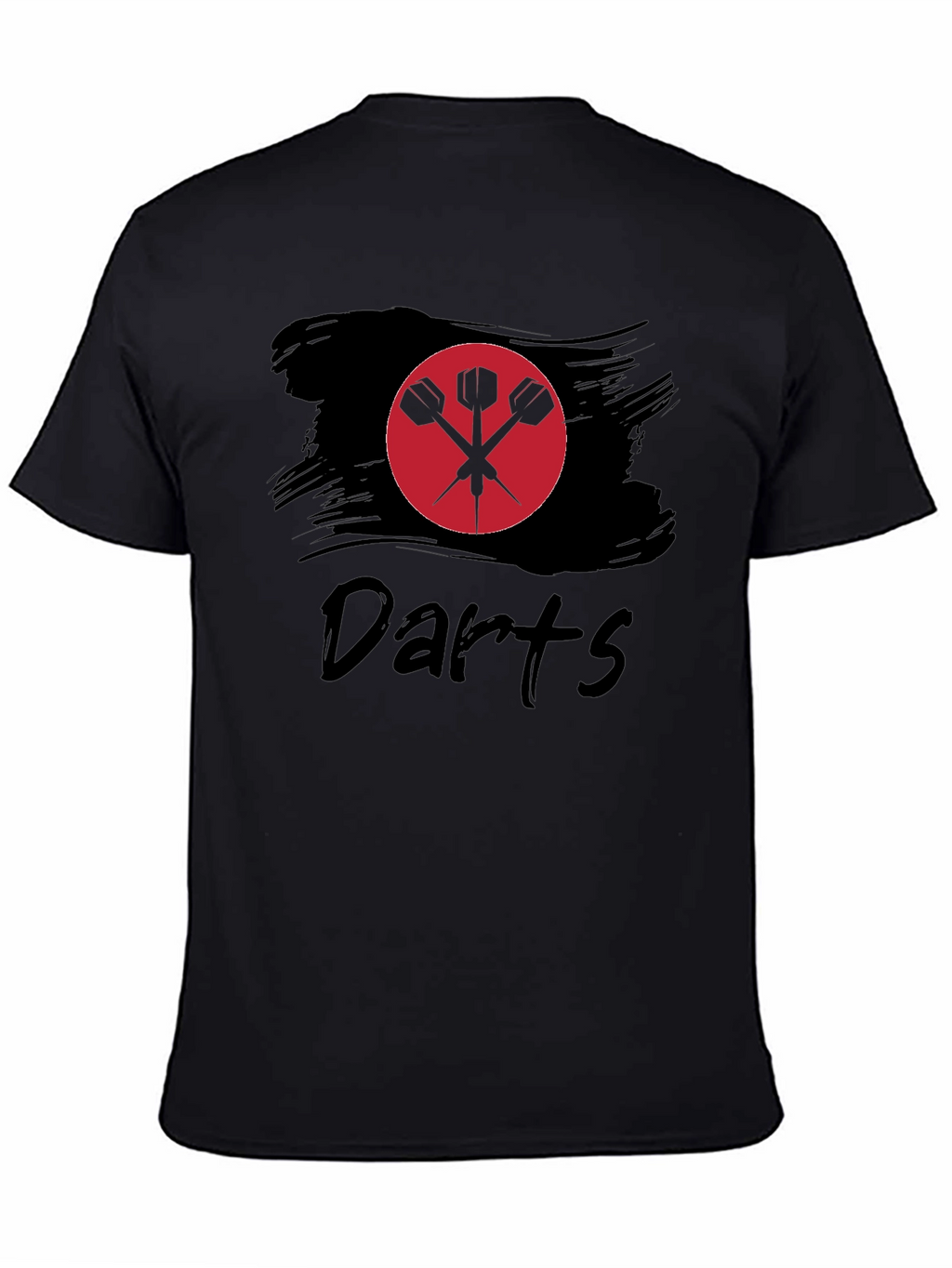 Darts Graphic Tee - Black Cotton Shirt