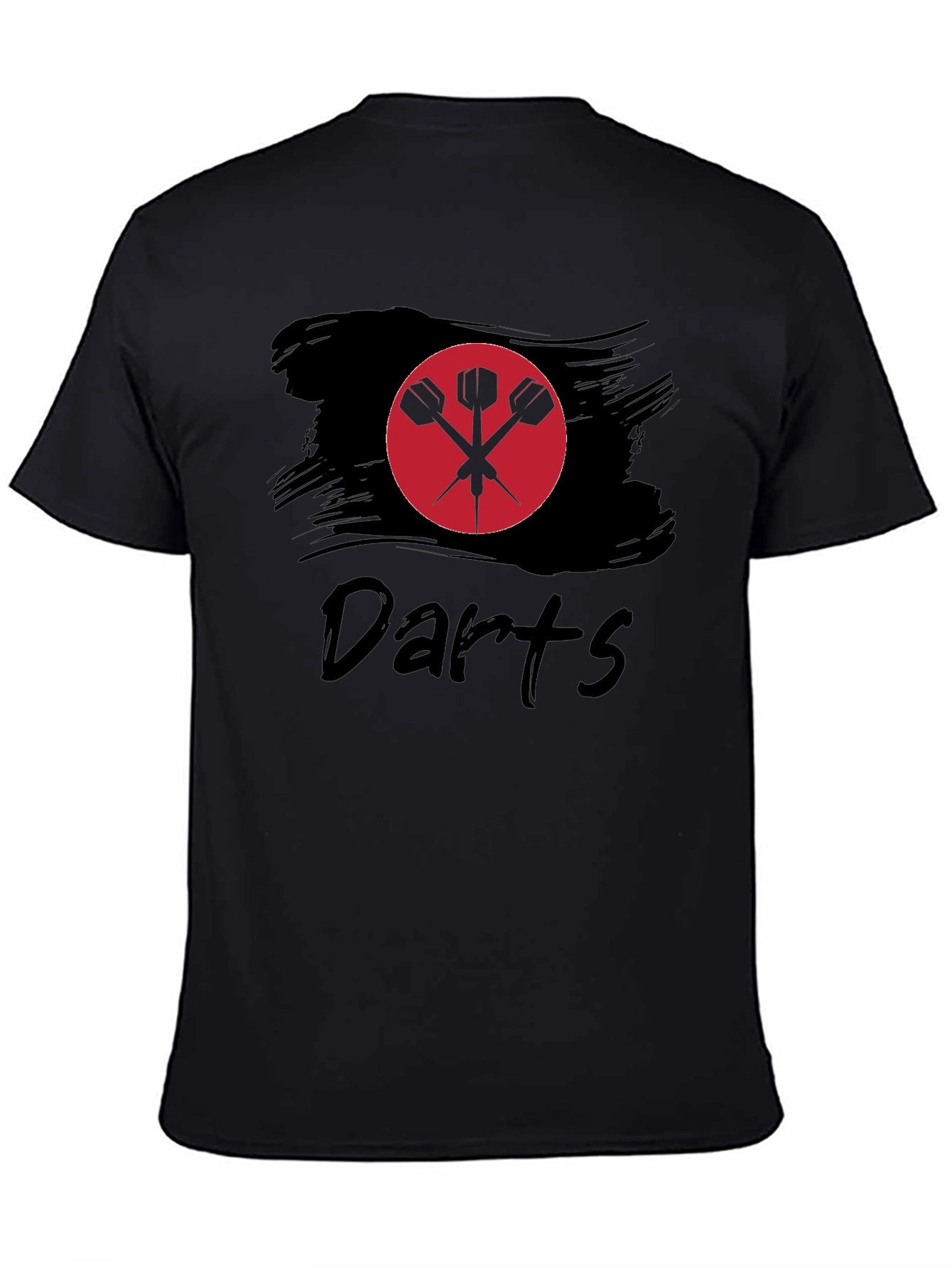Darts Graphic Tee - Black Cotton Shirt