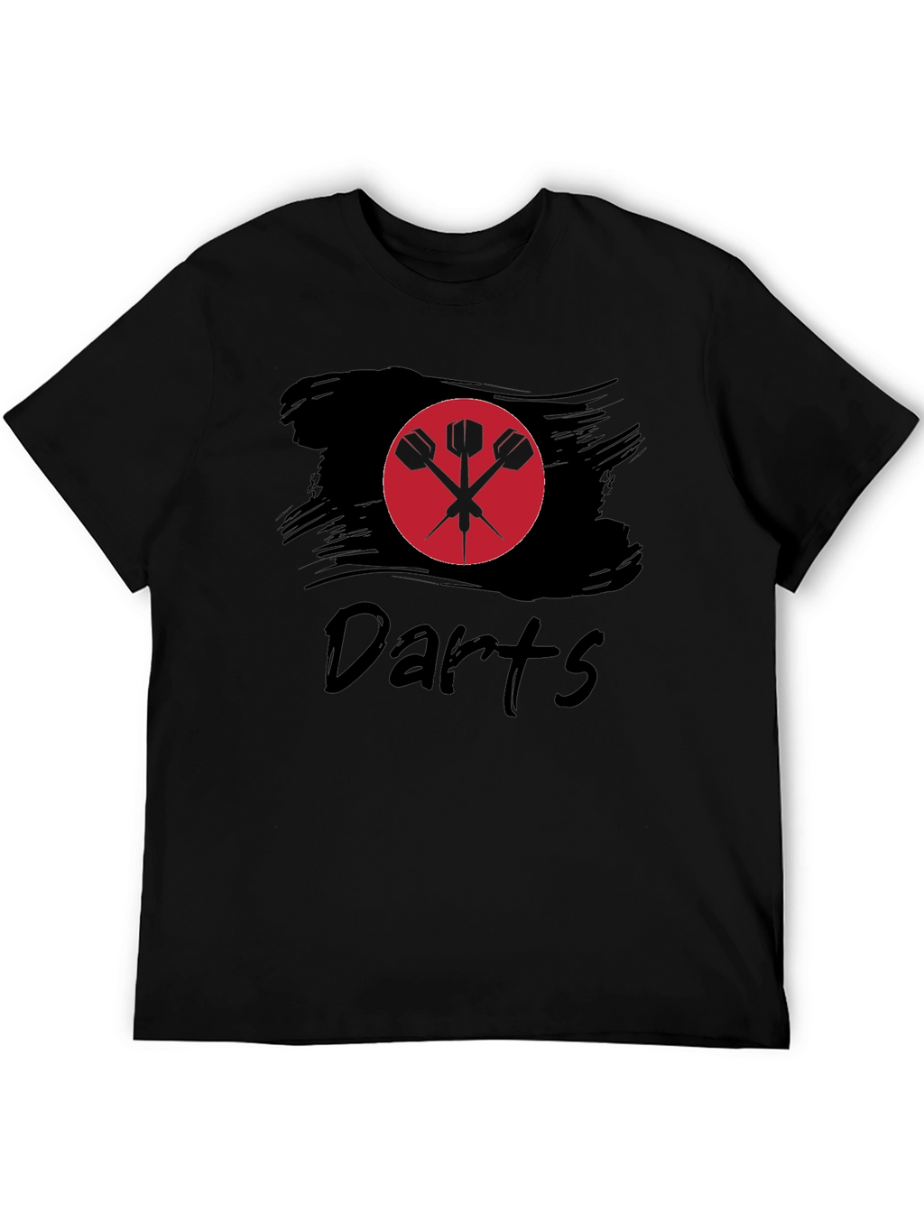 Darts Graphic Tee - Black Cotton Shirt