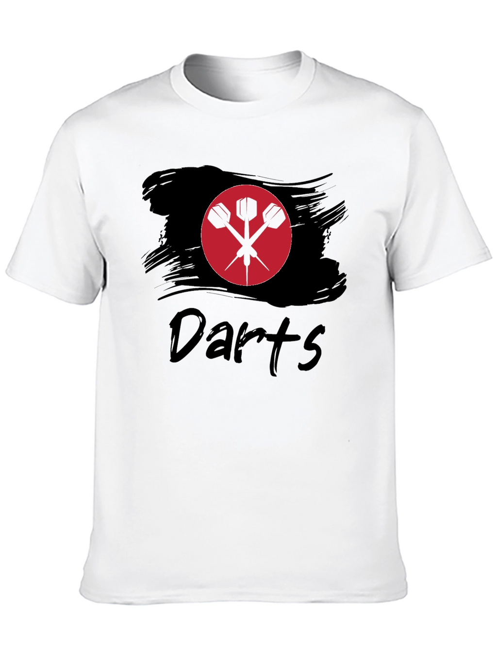 Darts Graphic Tee - Black Cotton Shirt