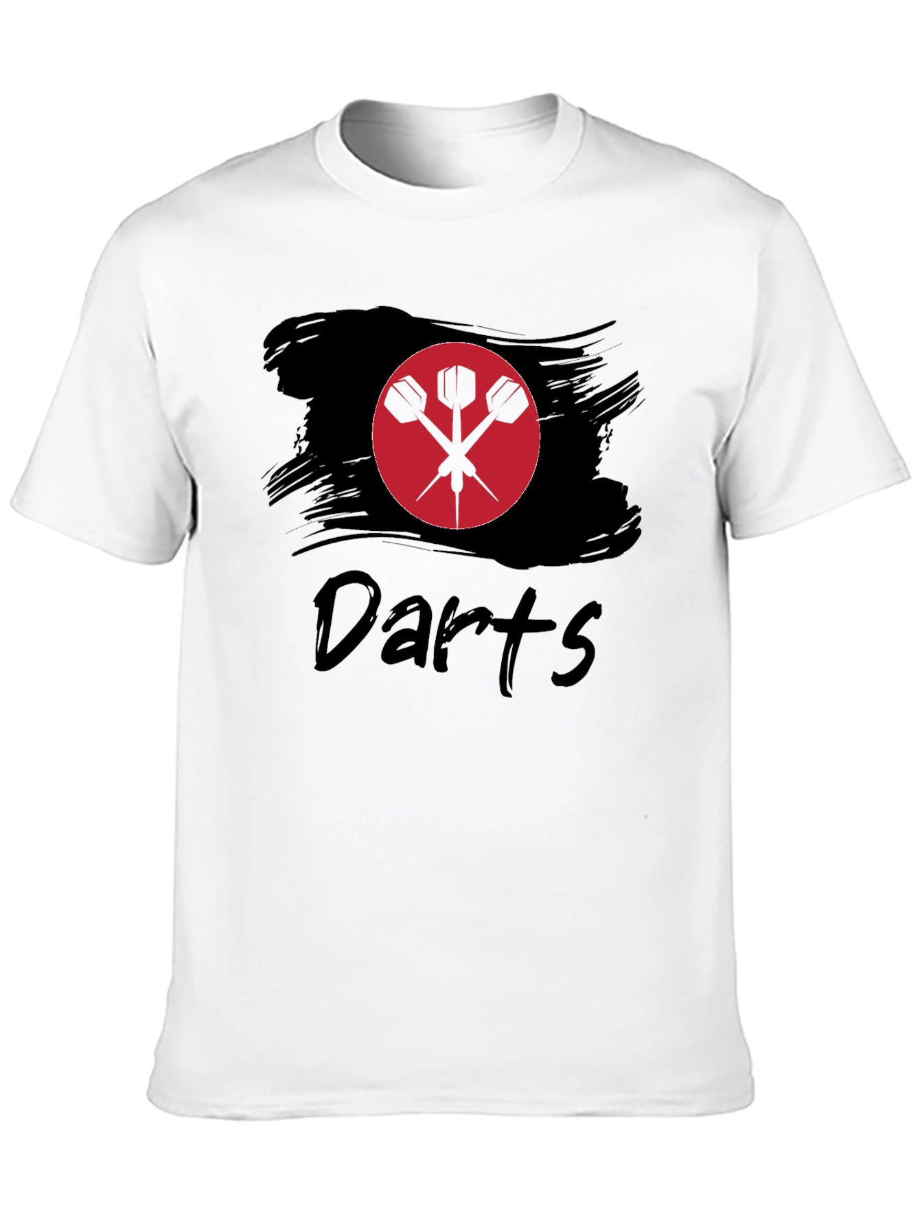 Darts Graphic Tee - Black Cotton Shirt