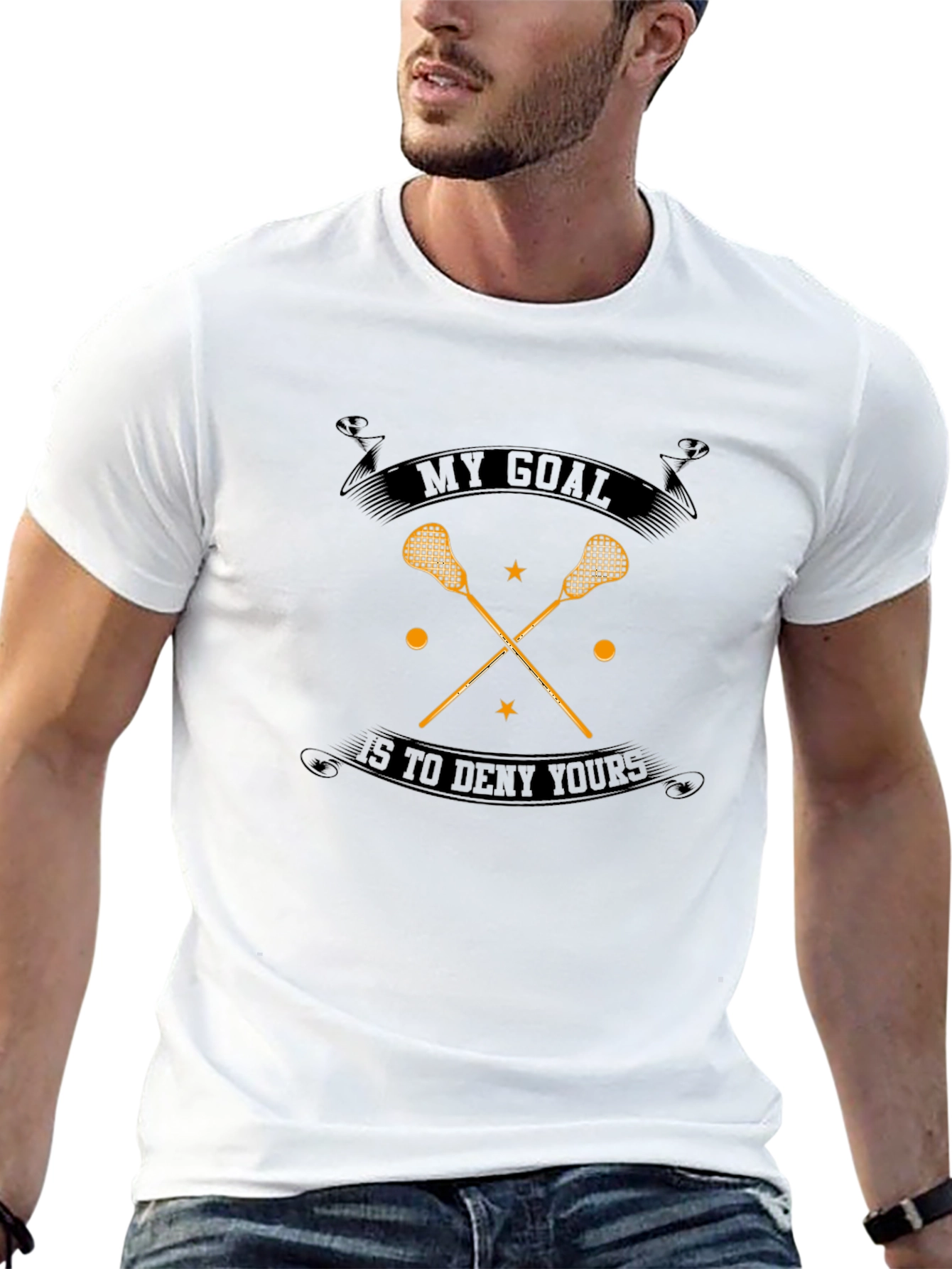 Lacrosse Goal T-Shirt - Defensive Player Tee