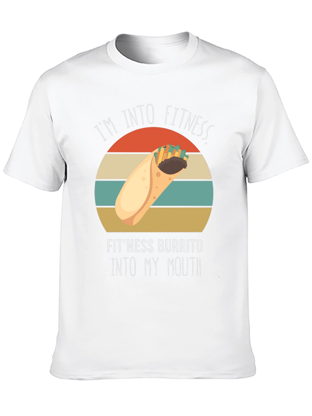 Funny Fitness Burrito T-Shirt - Workout Foodie Tee