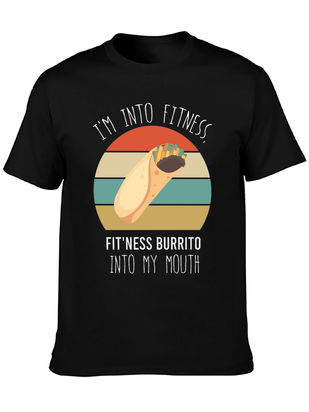 Funny Fitness Burrito T-Shirt - Workout Foodie Tee