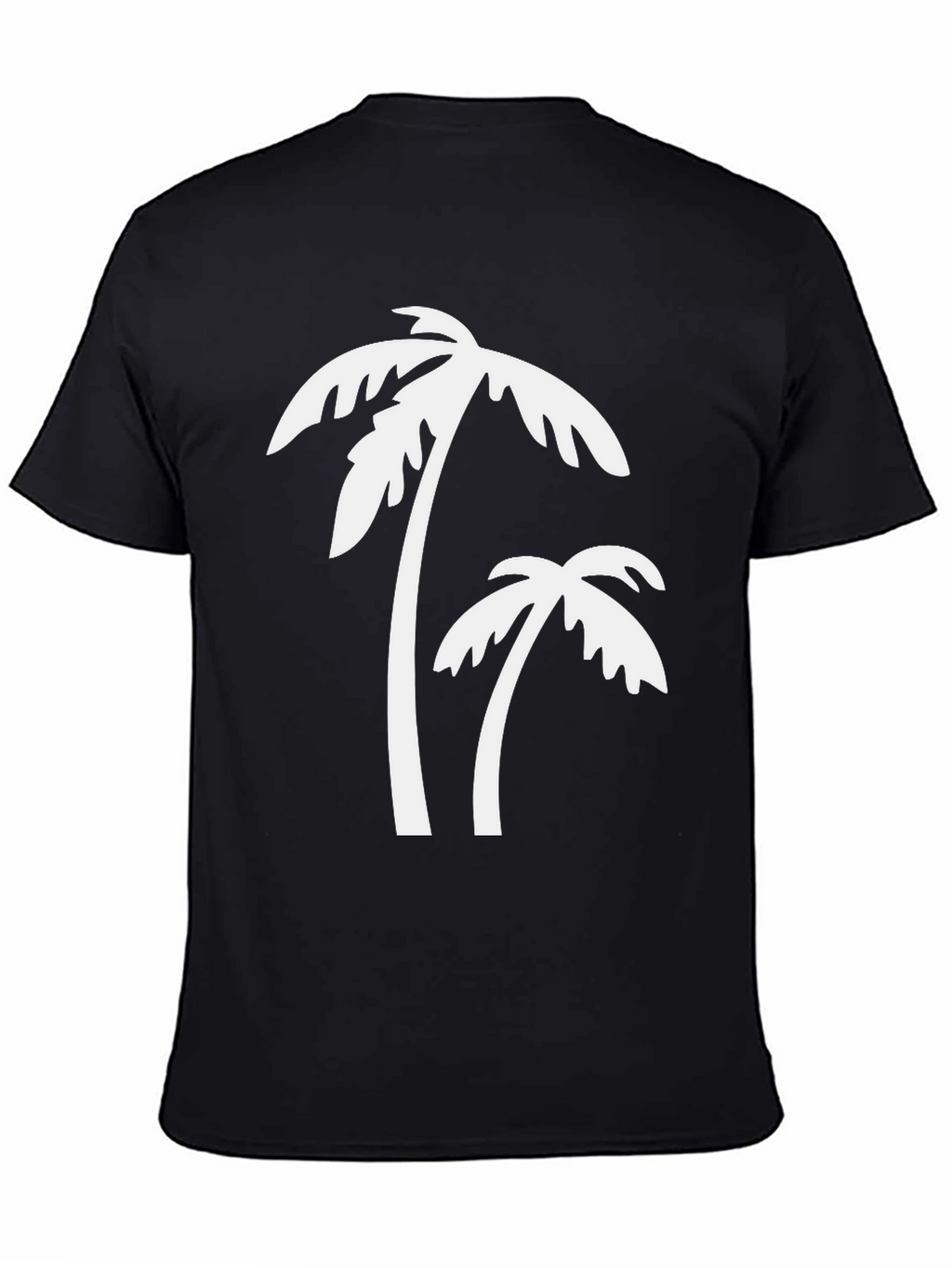 Black Palm Tree Graphic Tee - Tropical Vibes T-Shirt