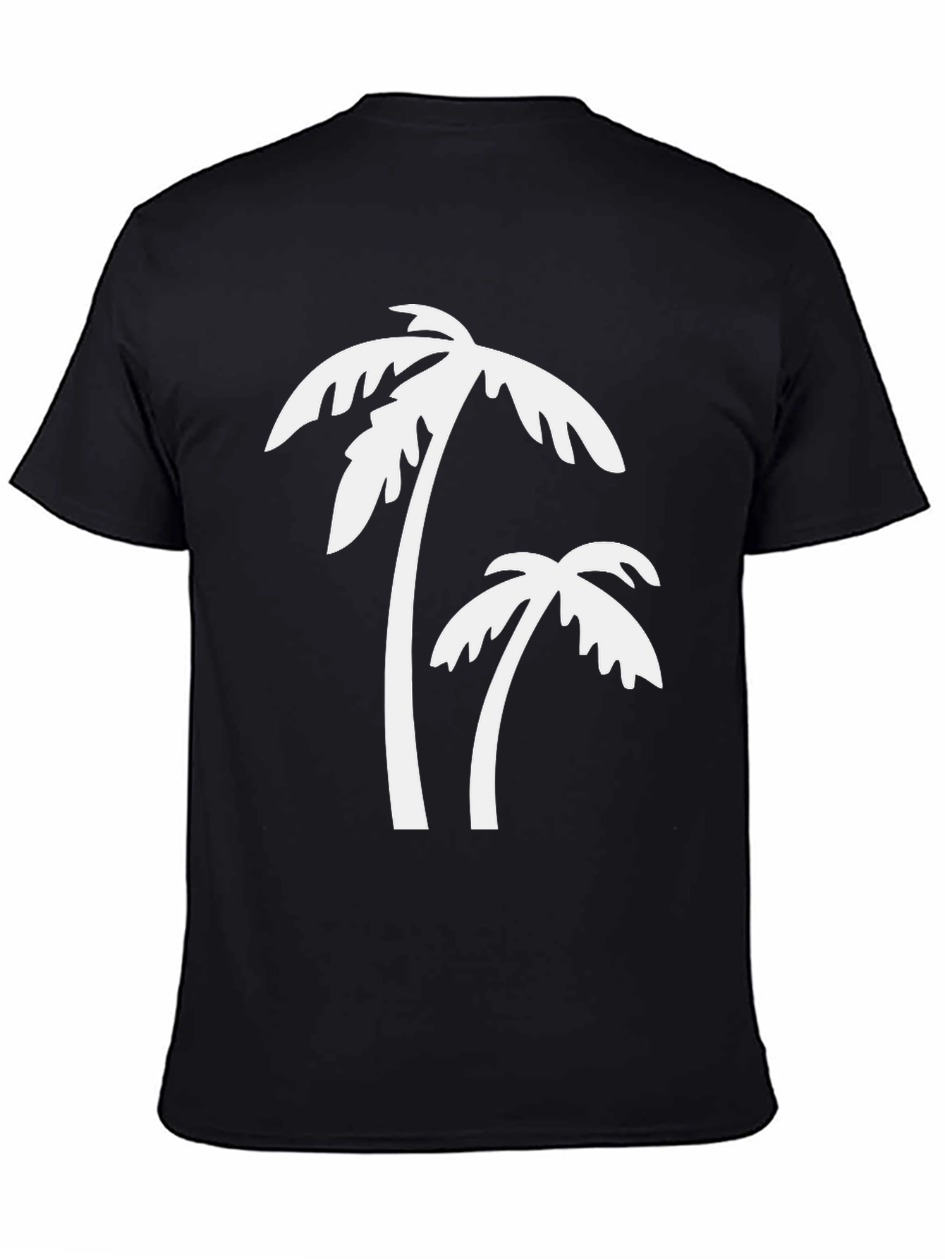 Black Palm Tree Graphic Tee - Tropical Vibes T-Shirt