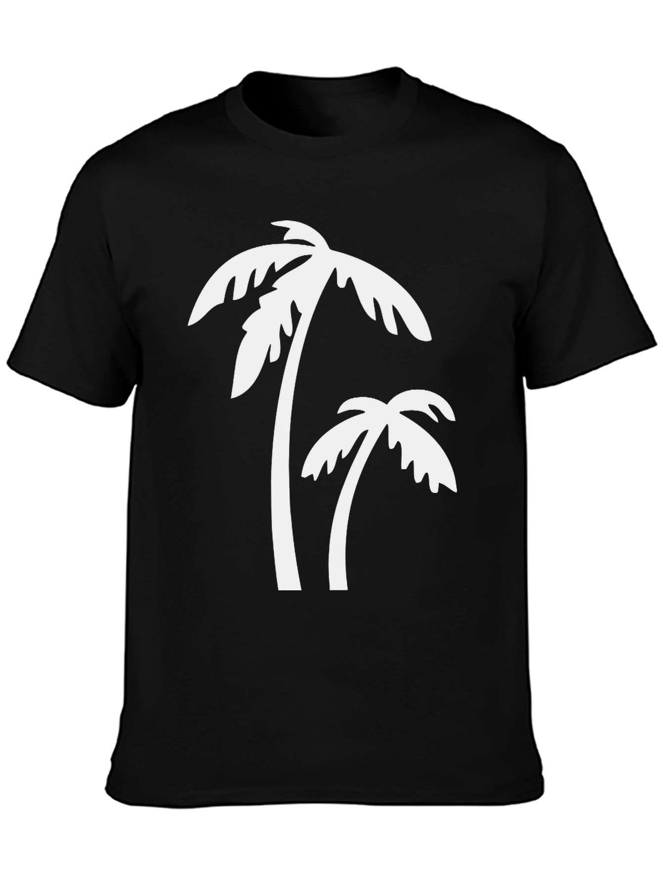 Black Palm Tree Graphic Tee - Tropical Vibes T-Shirt
