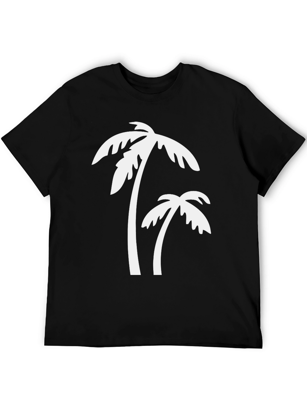 Black Palm Tree Graphic Tee - Tropical Vibes T-Shirt