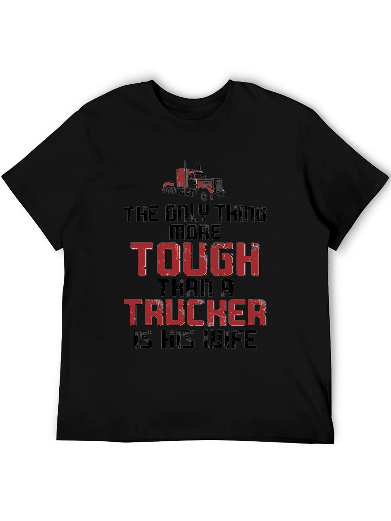 Tough Truckers Wife Graphic Tee - Black