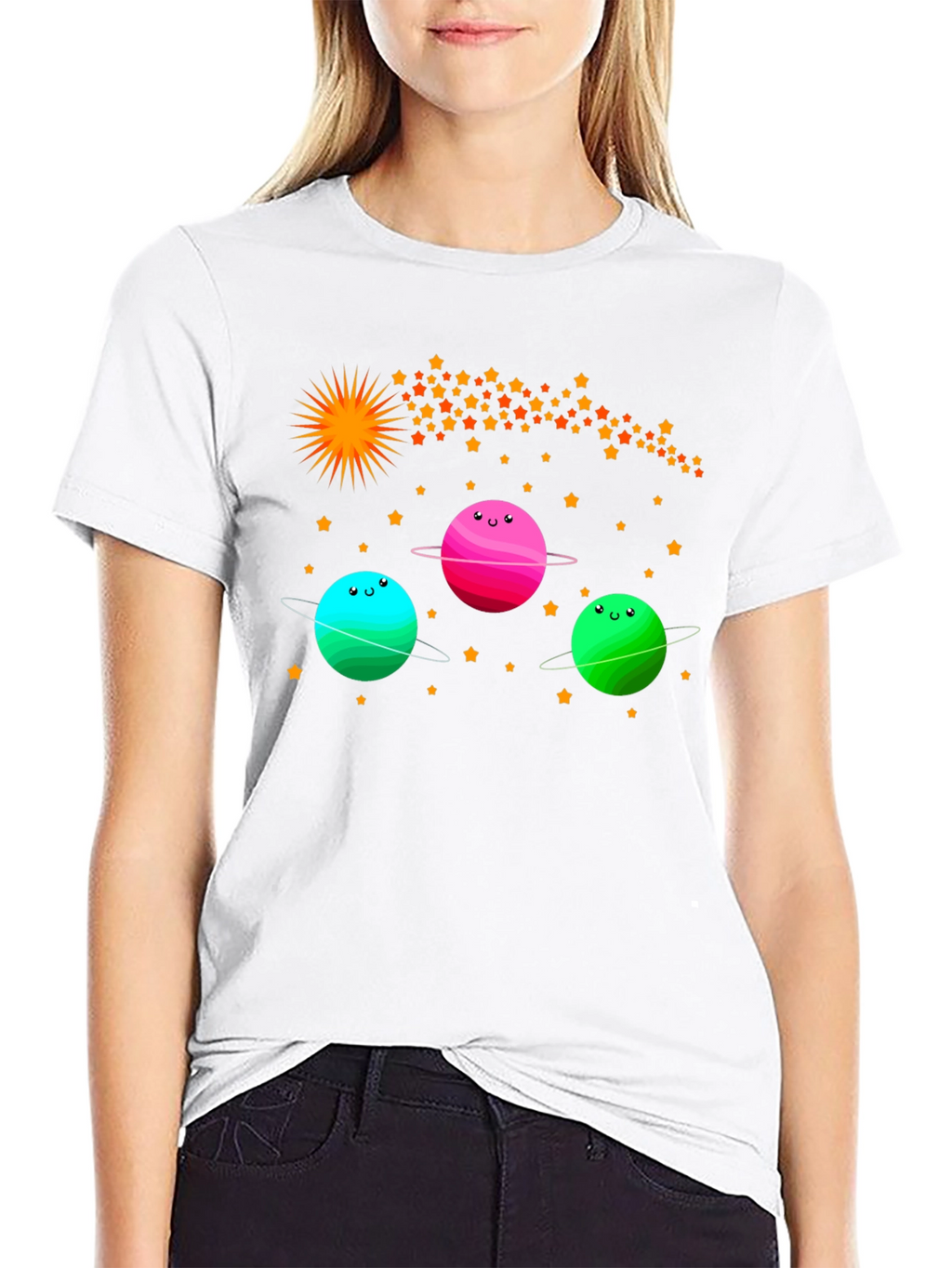 Cartoon Planets Graphic Tee