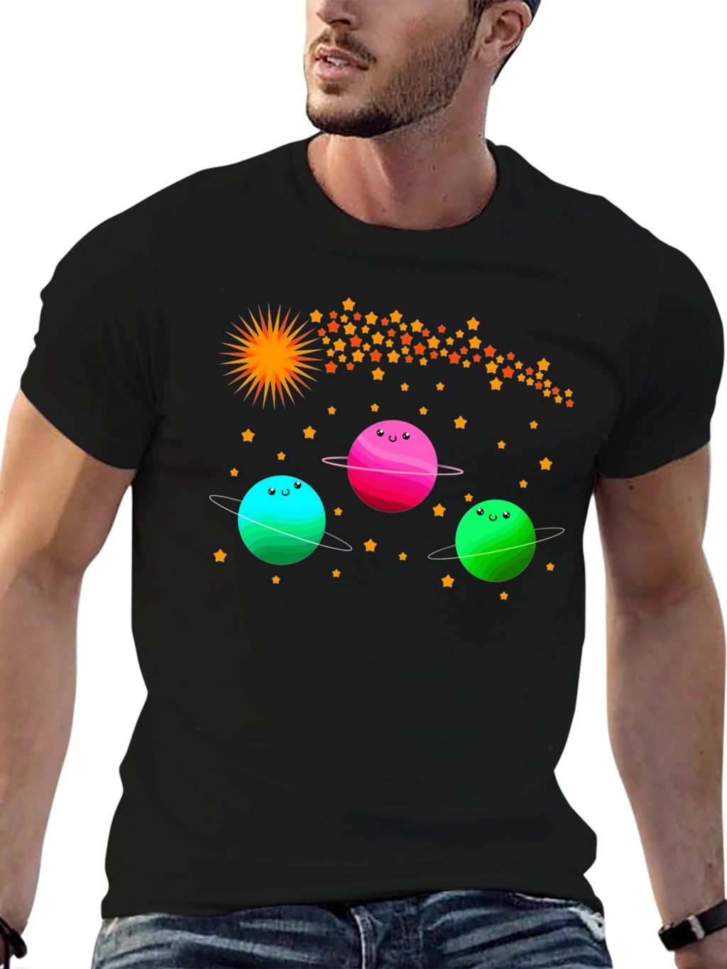 Cartoon Planets Graphic Tee