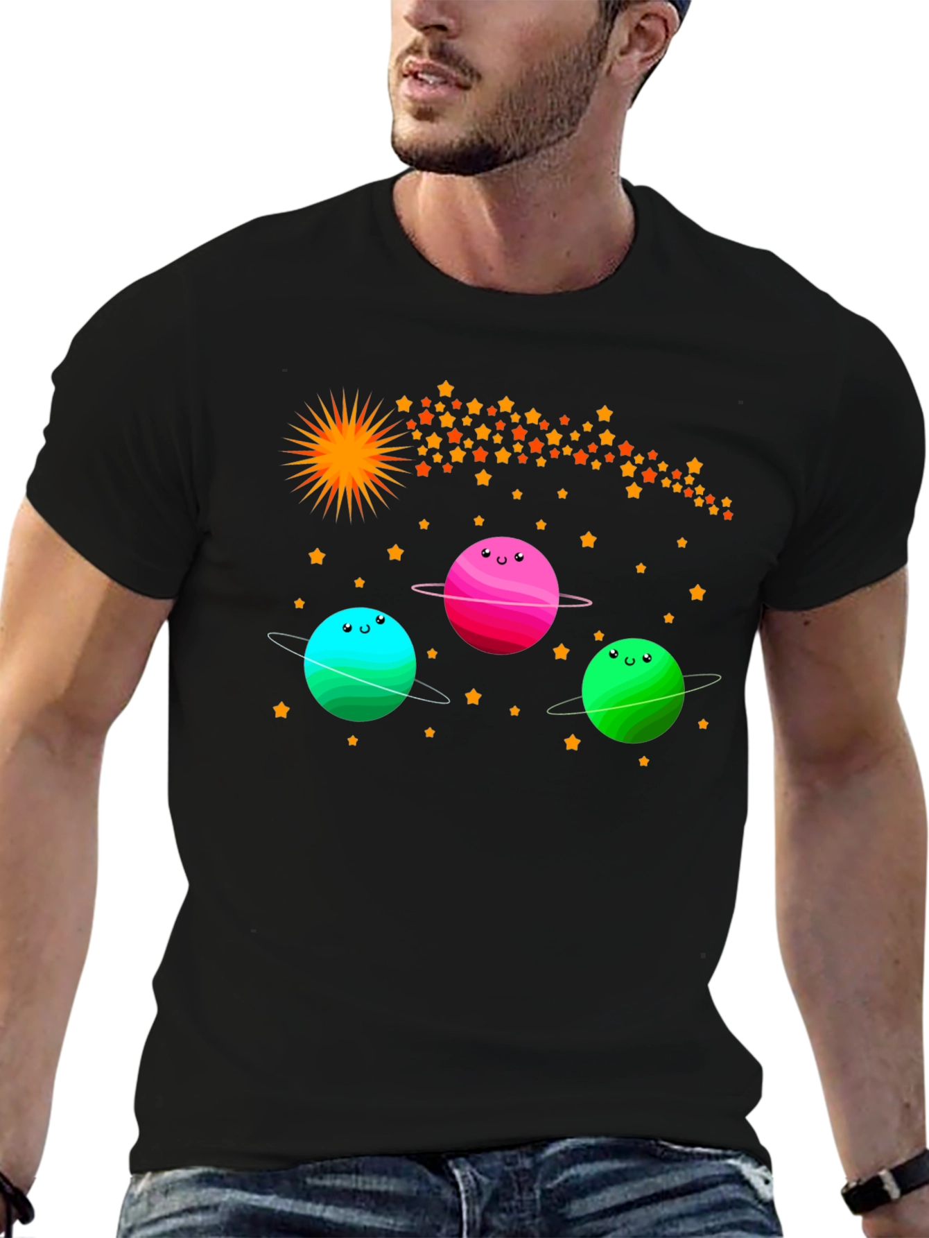 Cartoon Planets Graphic Tee