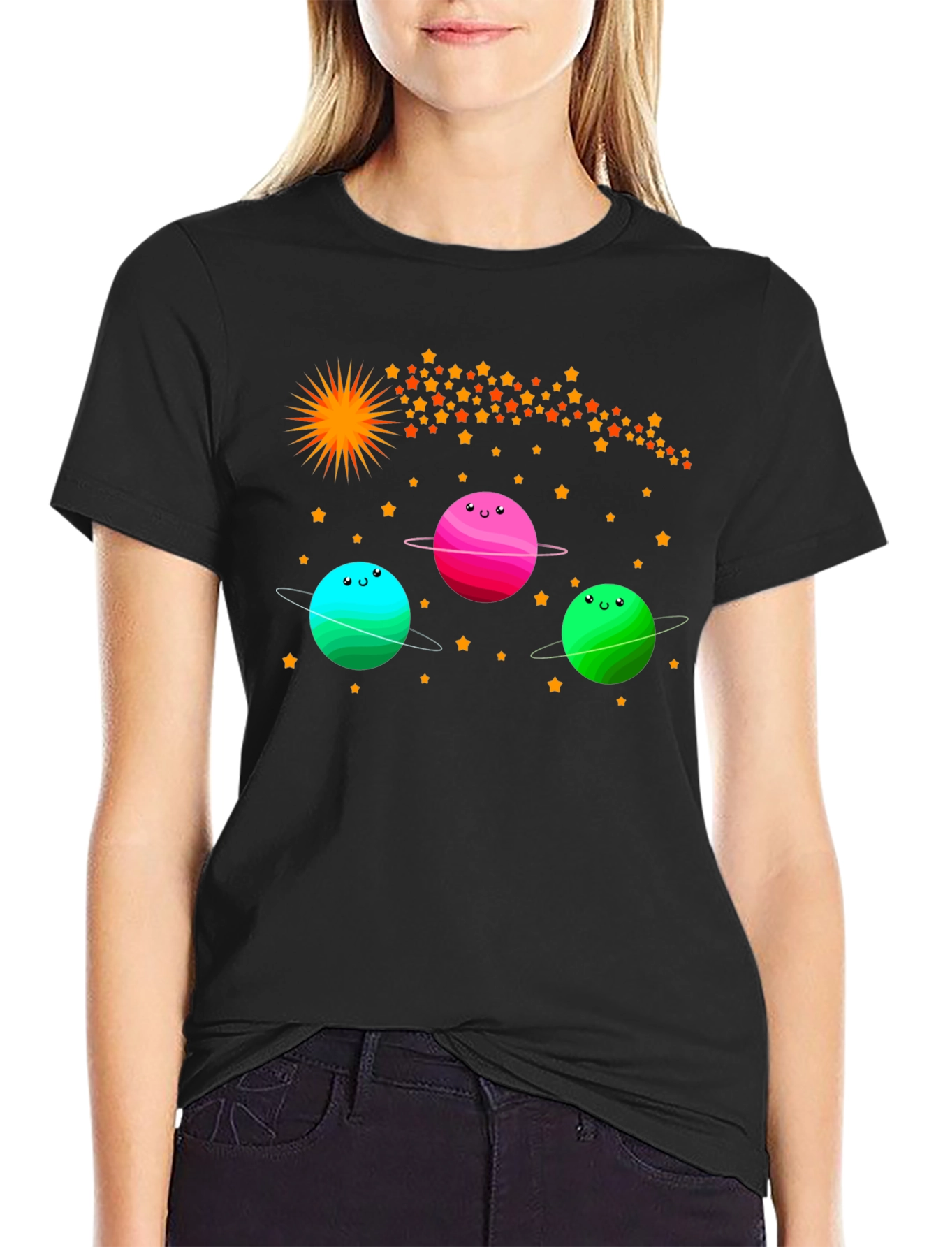 Cartoon Planets Graphic Tee