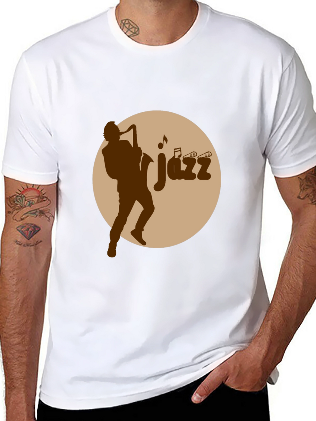 Jazz Musician Graphic Tee - Black