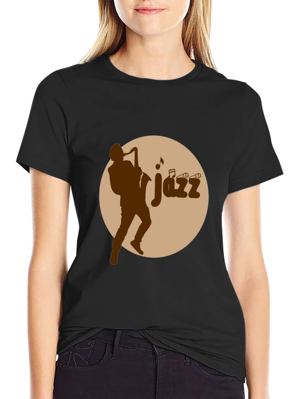Jazz Musician Graphic Tee - Black