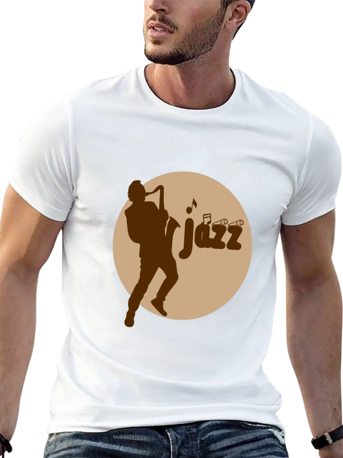 Jazz Musician Graphic Tee - Black