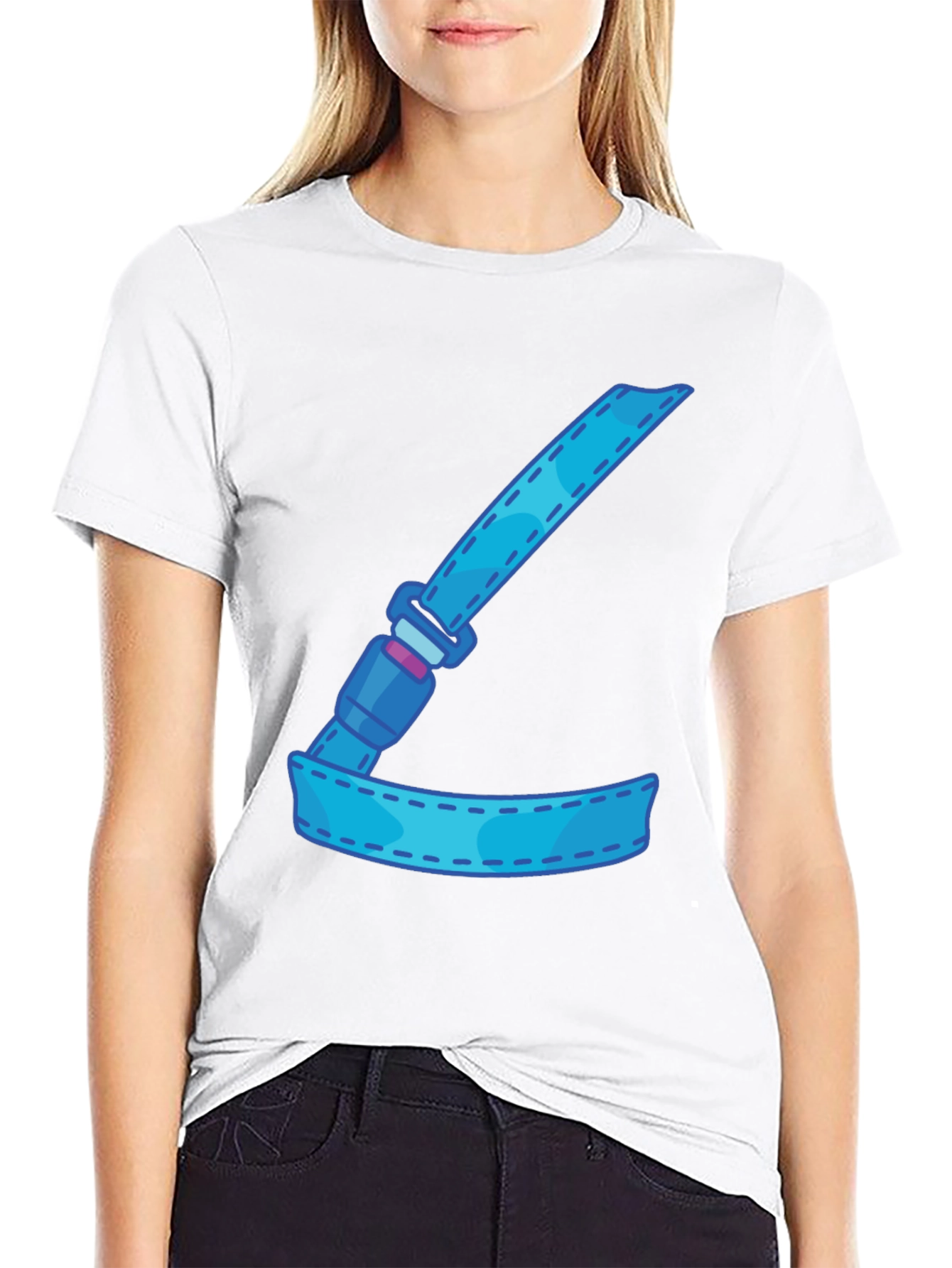 Cartoon Seatbelt Graphic Tee - Black
