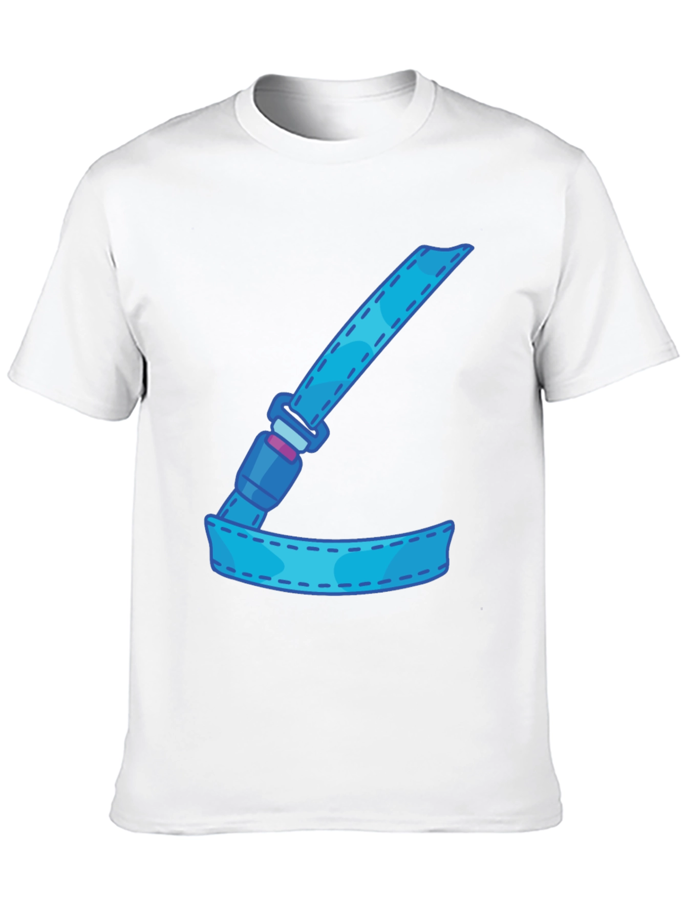Cartoon Seatbelt Graphic Tee - Black