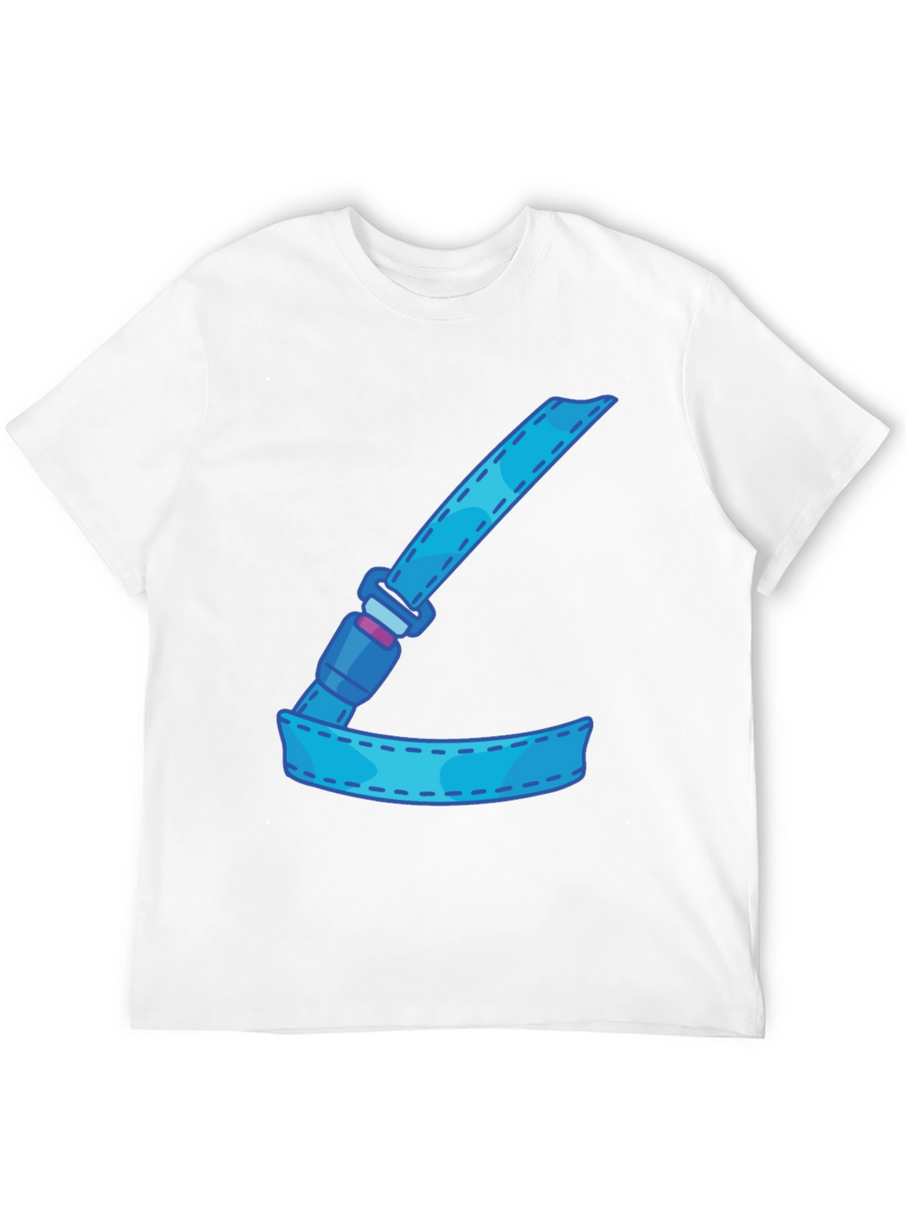 Cartoon Seatbelt Graphic Tee - Black
