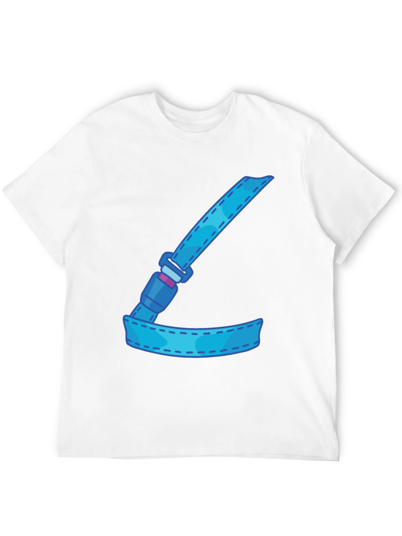 Cartoon Seatbelt Graphic Tee - Black