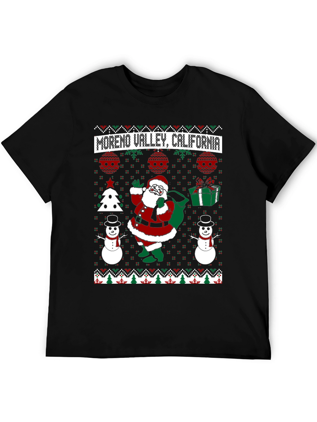 Moreno Valley California Santa Ugly Christmas T-Shirt