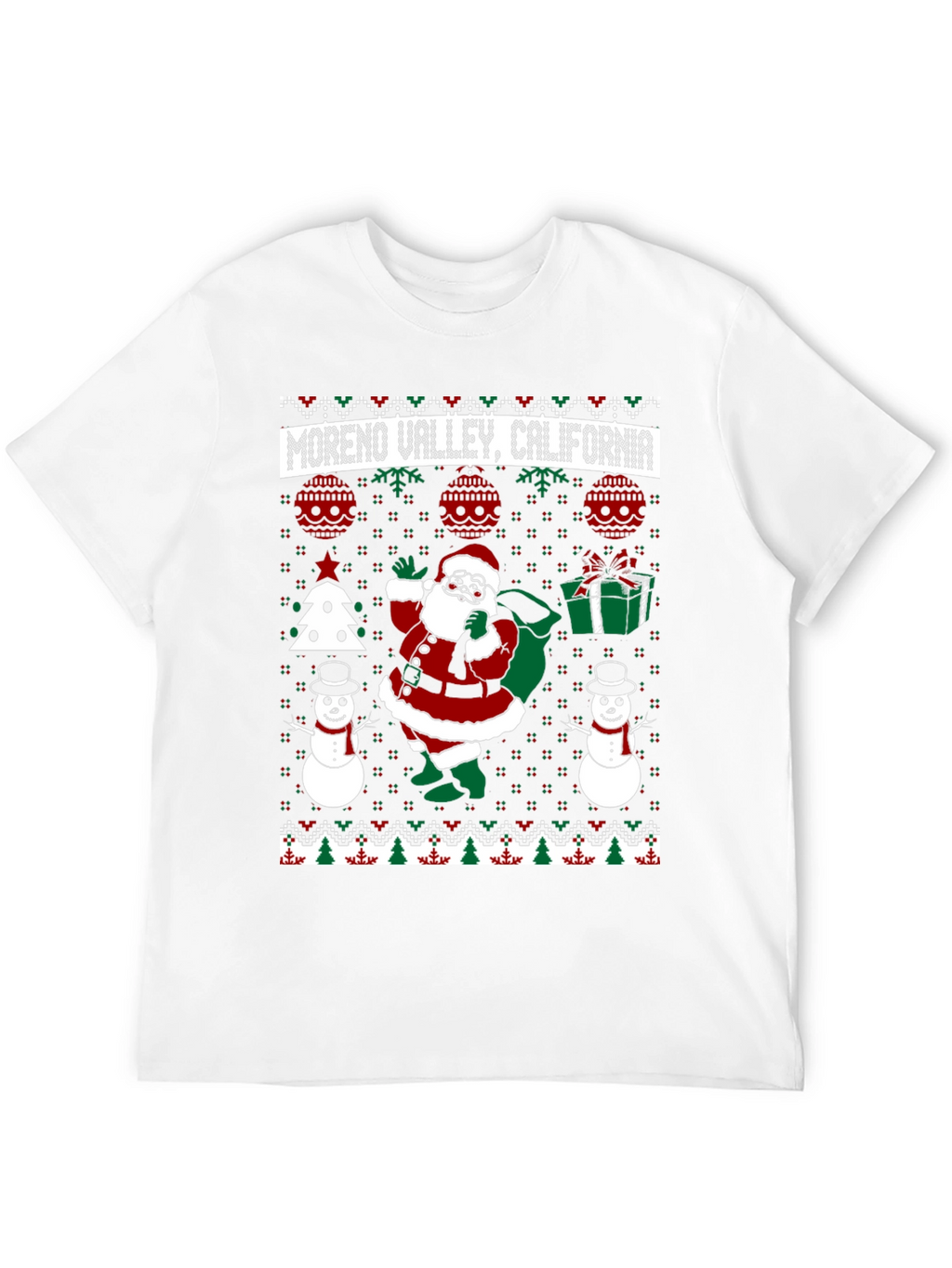 Moreno Valley California Santa Ugly Christmas T-Shirt