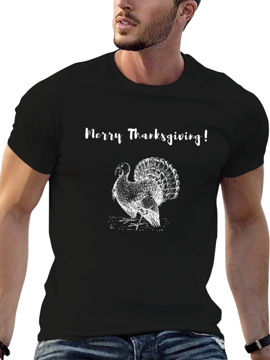 Merry Thanksgiving Turkey Graphic Tee