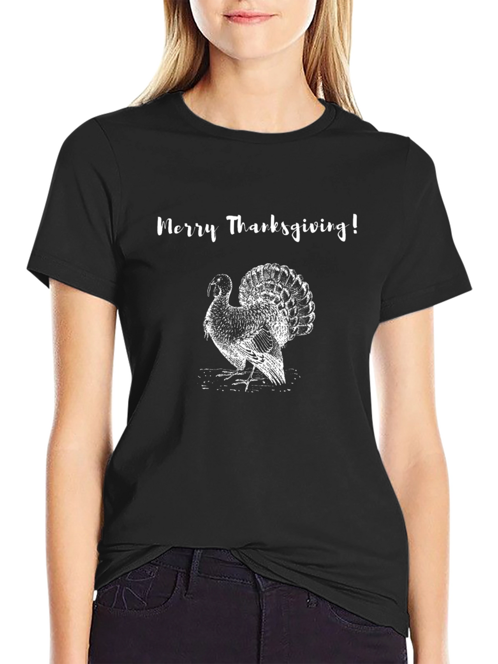 Merry Thanksgiving Turkey Graphic Tee